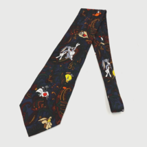 Vtg Looney Tunes Neck Tie Polyester Classic Wile E Coyote Bugs Bunny Twe... - £12.34 GBP