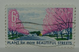 Vintage Stamps American America Usa 6 C Six Cent Beautification Streets X1 B35 - £1.39 GBP