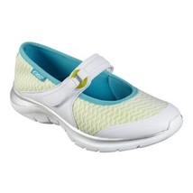 NEW EASY SPIRIT WHITE LEATHER TEXTILE WALKING MARY JANE LOAFERS SIZE 8.5 M - £51.50 GBP
