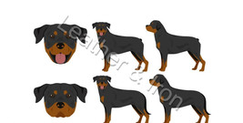 New Rottweiler Dog Faces / Standing Vinyl Checkbook Cover Rottie - $8.75