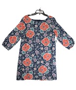 NWT Old Navy Floral Bird Print Shift Dress Sz L, Puff 3/4 Sleeve Knee Le... - €21,40 EUR