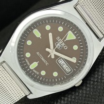 Vintage Refurbished Seiko 5 Auto 6309A Japan Mens D/D Brown Watch 595a-a312231-6 - £31.45 GBP