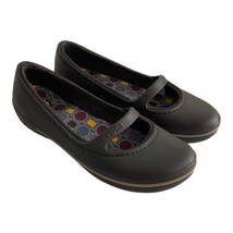 Crocs Crocband Brown Mary Jane Flats Slip On Shoes Women 7 Fabric Lined ... - £27.82 GBP
