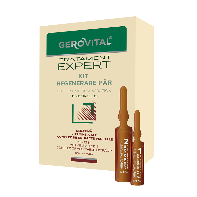 Gerovital Treatment Expert Hair Regeneration Kit 10 Vials x 10 ml 10 Vials x5 ml