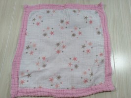 Aden &amp; Anais Baby Security Blanket Cotton Muslin pink gray star starburs... - $49.49