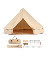 VEVOR Canvas Bell Tent, 7 m/22.97 ft Yurt Tent, Breathable Holds up to 1... - $775.99