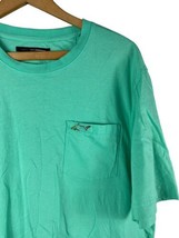 Greg Norman T Shirt Size Large Mens Jade Green Chest Pocket Short Sleeve Cotton - £30.22 GBP