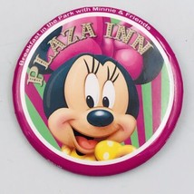 Minnie Mouse Plaza Inn Breakfast in the Park Souvenir Button Pin 3&quot; - $9.49