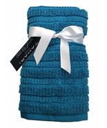 Tahari Hand Towels Cotton Set of 2 Turquoise Blue OEKO-TEX 16x28&quot; Beach ... - £31.06 GBP