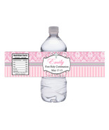 Girl First Communion Water Bottle Label - personalized digital label - £3.13 GBP