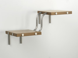 Floating wall shelf, 2 modular wooden shelves - BCN-MODULAR - £473.08 GBP+