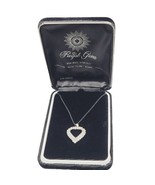 Vintage Regal Gems Heart Pendant And Chain 2.25 Carat CZ 45 Stones Valen... - £11.02 GBP