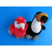 Lot of 2 Exotic Birds Webkinz Toucan &amp; Red Macaw  San Diego Park - £10.83 GBP