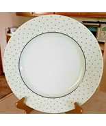Sasaki Large Round Platter Or Chop Plate Swiss Dots Black Made Japan - £18.63 GBP