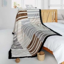 Onitiva - [Chic Life] Stylish Patchwork Throw Blanket (61 by 86.6 inches) - £62.27 GBP