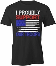 Support Our Troops T Shirt Tee Short-Sleeved Cotton Clothing Military S1BCA261 - £17.92 GBP+