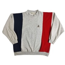 Vintage Bugle Boy Company Size Large Crewneck Sweatshirt Crest Three Tone - £14.76 GBP