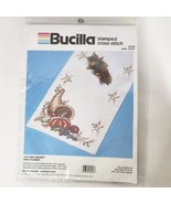 BUCILLA Stamped Cross Stitch Kit AUTUMN HARVEST Tablerunner - 14&quot; x 44&quot; NEW - $28.72 CAD