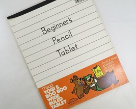 Yogi &amp; Boo Boo Wide Ruled Tablet Vintage 1978 Mead Hanna-Barbera Notebook Paper - £15.74 GBP