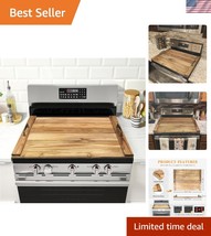 Acacia Wood Noodle Board Stove Cover with Handles - Perfect for Kitchen ... - $177.99