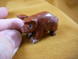 Y-PIG-ST-23 lil red PIG carving baby pigs piglet SOAPSTONE PERU FIGURINE... - £6.85 GBP