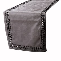 Crystals - Faux Suede Silver, Grey Decorative Table Runners - £39.76 GBP+