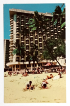 Surfrider Hotel Waikiki Beach Sheraton Palm Hawaii HI Curt Teich Postcar... - $7.99