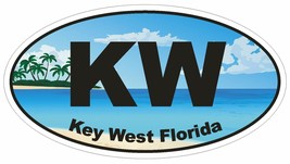 Key West Florida Oval Bumper Sticker or Helmet Sticker D1129 - £1.09 GBP+