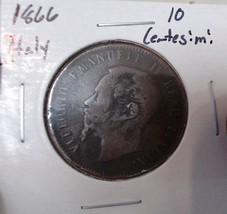 1866-N Italy 10 Centesimi - €2,61 EUR