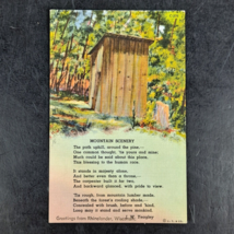 Vintage 1938 Db Curt Teich Linen Post Card Poem Mountain Scenery Rhinelander, Wi - $3.47