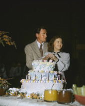Shirley Temple smiling at cake with actor 8x10 Photo - £6.38 GBP