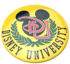 Disney University Pin Cast Member Button Mickey Mouse Head DU and Laurel... - $8.46