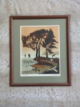 Vintage Walton Butts &quot;Sea Drift&quot; Signed Serigraph Original Wood Framed 18x21 - £224.10 GBP