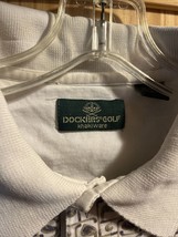 Dockers Golf Khakiware Vintage Men’s L White Golf Print SS Cotton Polo Shirt - £15.24 GBP