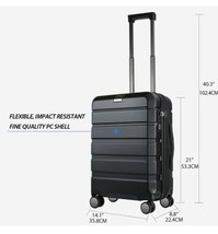 KROSER 20&quot; Hardside Expandable Carry On Luggage with Spinner Wheels &amp; Tsa Lock - £71.21 GBP