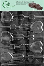 Cybrtrayd V079 Key Heart Lolly Valentine Chocolate Candy Mold - £6.64 GBP