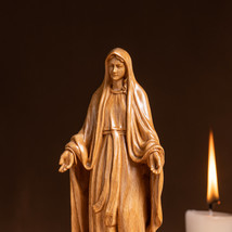 Our Lady of Grace Blessed Virgin Mother Mary Wooden Catholic Shrine Religious - £39.74 GBP