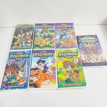 Digimon Digital Monsters VHS Video Lot of 7 Tapes Fox Kids Anime Cartoons Movies - £32.49 GBP