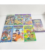 Digimon Digital Monsters VHS Video Lot of 7 Tapes Fox Kids Anime Cartoon... - £32.12 GBP