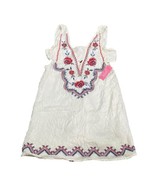 Exhilaration Top Embroidered Small Womens Floral White Tank Flowy Boho - $20.79