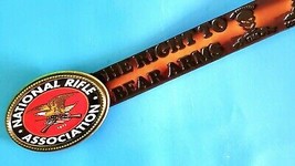 Nra - National Rifle Association Epoxy Buckl &amp; Right To Bear Arms Leather Belt - £30.97 GBP