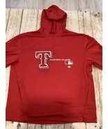 Texas Rangers Majestic Hoodie Red Sweatshirt MLB Size XL - £29.61 GBP