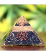 Black Tourmaline Orgone Pyramid LG Flower of Life Orgonite EMF Protect - £38.14 GBP