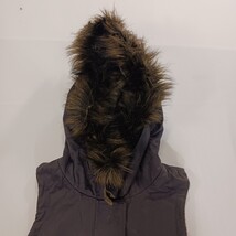 Black Mountain Peak Girls/Women's Brown Vest Size Medium Faux Fur Lined Hoodie image 15