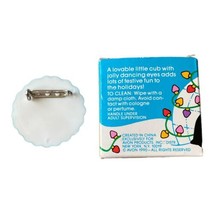 Vintage Avon Christmas Holiday Cub Wreath Pin Googly Eyes Move White Bea... - £3.92 GBP