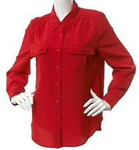 Cathy Daniels Womans Regular LS Button Front Red Shirt Top - £23.89 GBP