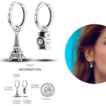 925 Silver Sparkling Pav Big Hoop Earrings Anniversary Gift For Woman Moon Star  - £10.59 GBP