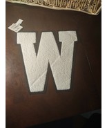 &quot;W&quot; Sports Felt Full Block Decal Large Varsity White Letter For Jacket-NEW - $938.59 MXN