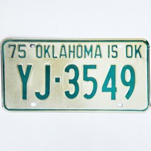 1975 United States Oklahoma Oklahoma County Passenger License Plate YJ-3549 - £14.88 GBP