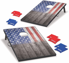 Wild Sports 2’X3’ Cornhole Outdoor Game Set, USA Flag MDF Wood with All-Weather - £54.77 GBP